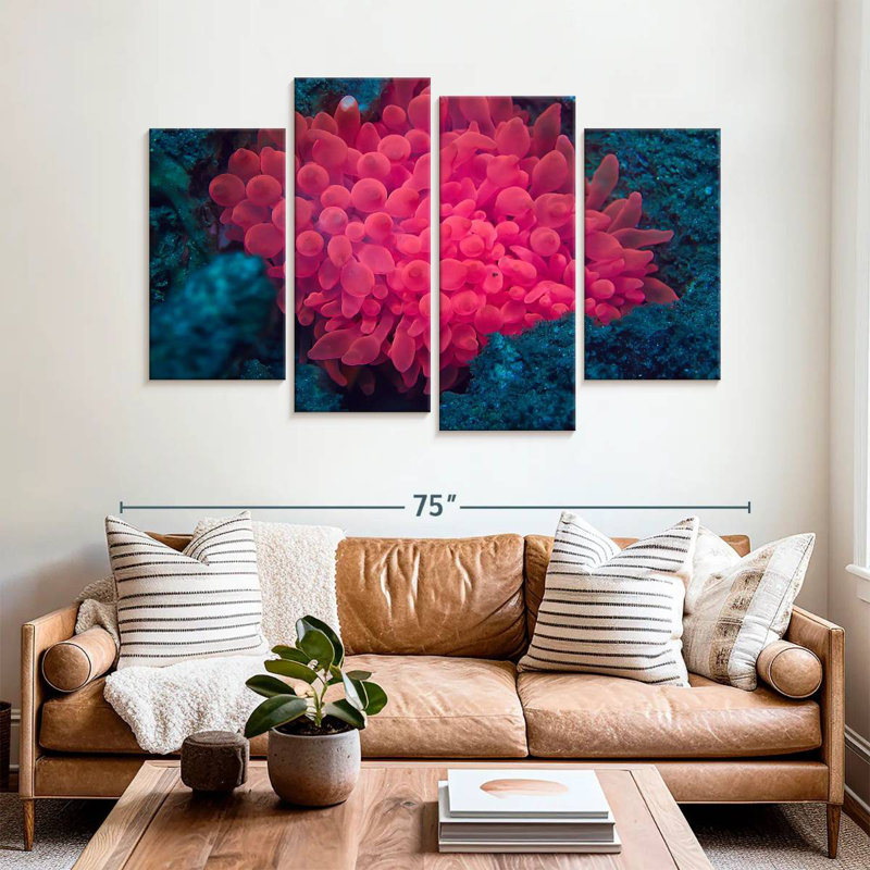 Rose corail, H 42 po x l 68 po