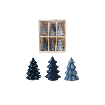 6-Piece Stoneware Trees