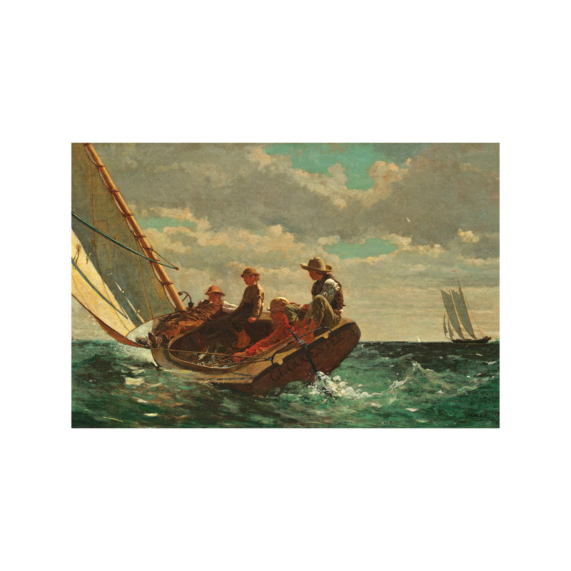 Breezing Up ( A Fair Wind), 1873-76 by Winslow Homer - Painting on Canvas, Wrapped Canvas