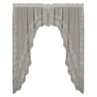 Sheer Divine Swag 63" Window Valance (Set of 2)