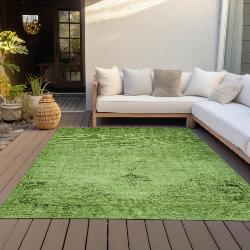 Tapis intérieur / extérieur Ayush, Rectangle 5 pi x 7 pi 6 po