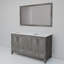 Meuble-lavabo double L 60 po x P 22 po et miroir 58 po.-1527519840-1603175702