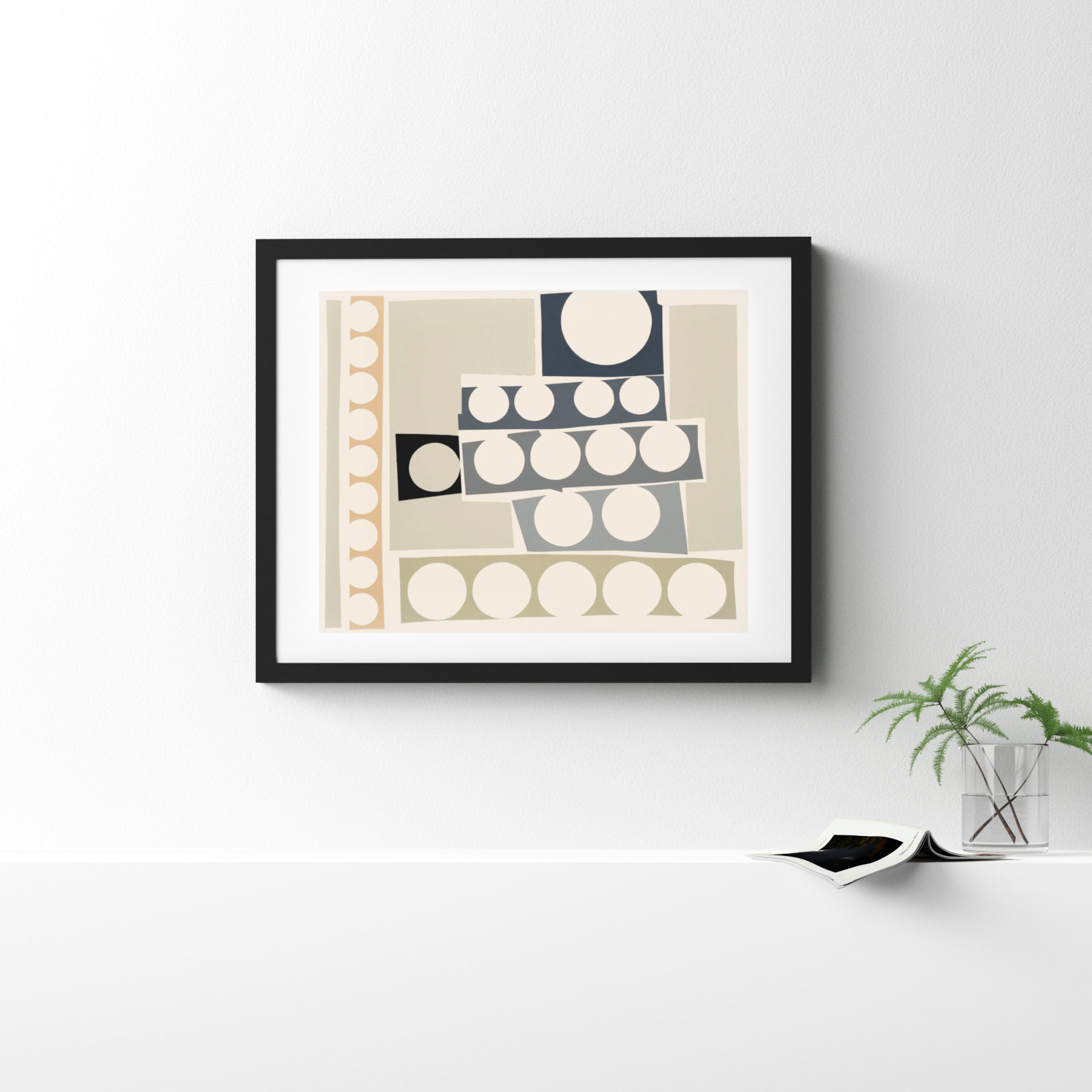 Cosmos 6.0 Print by Lee Lessem, 30" H x 38" W x 1.25" D, Black Framed