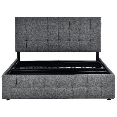 Hadja Upholstered Linen and Twill Drawers Bed