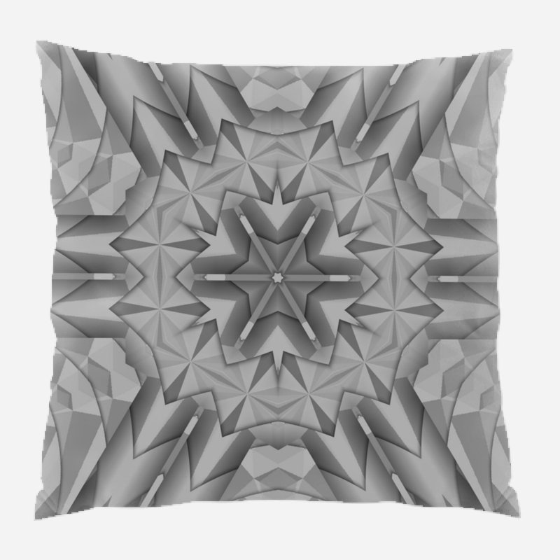 Geometric Microsuede Reversible Throw Pillow