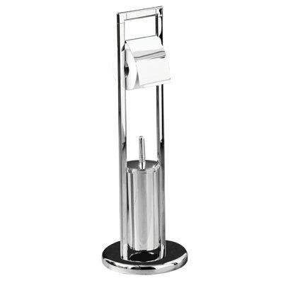 Free Standing Toilet Roll and Brush Holder
