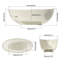 Baignoire autoportante en pierre à surface solide beige, 170 x 81 cm-134058947