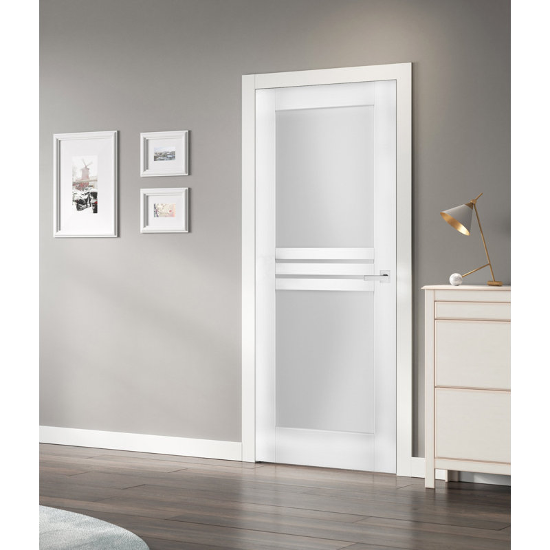 Porte standard en verre givré Mela, 28 po x 96 po