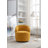 Swivel Accent Armchair Barrel Chair With Powder Coating Metal Ring-1135975716