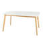 Table de salle à manger Klaudia de style moderne du milieu du siècle avec pieds en bois d'hévéa-51945962-66841595