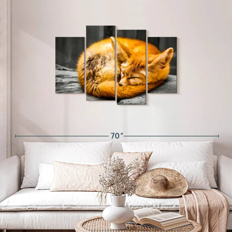 Brampt Fox Sleeping, 27"H x 43"W