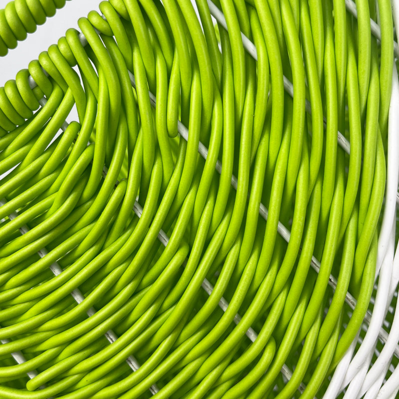 Panier en plastique simulé, Vert/blanc