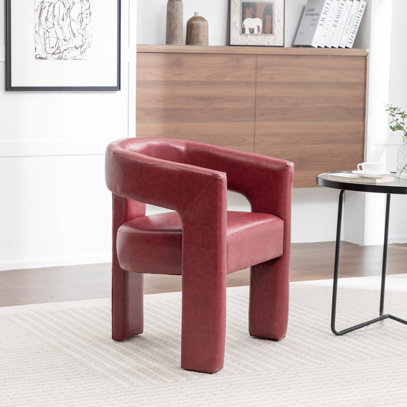 Chaises de salle à manger rembourrées Caleb, Rouge