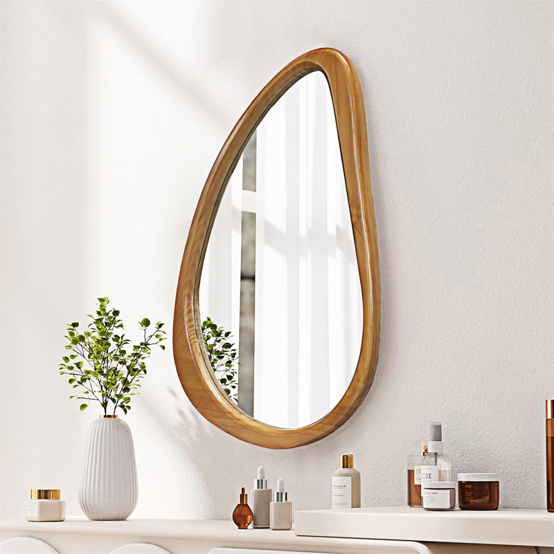 Miroir mural en bois