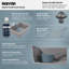 Ensemble d'évier de cuisine à simple cuve encastrable 24-3 / 8 po x 19-1 / 8 po Karran Quartz-65980513