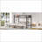 Twin/Twin/Twin Metal Triple Bunk Bed, Detachable Space-Saving Frame with Shelf &amp; Table, Black-1564258128