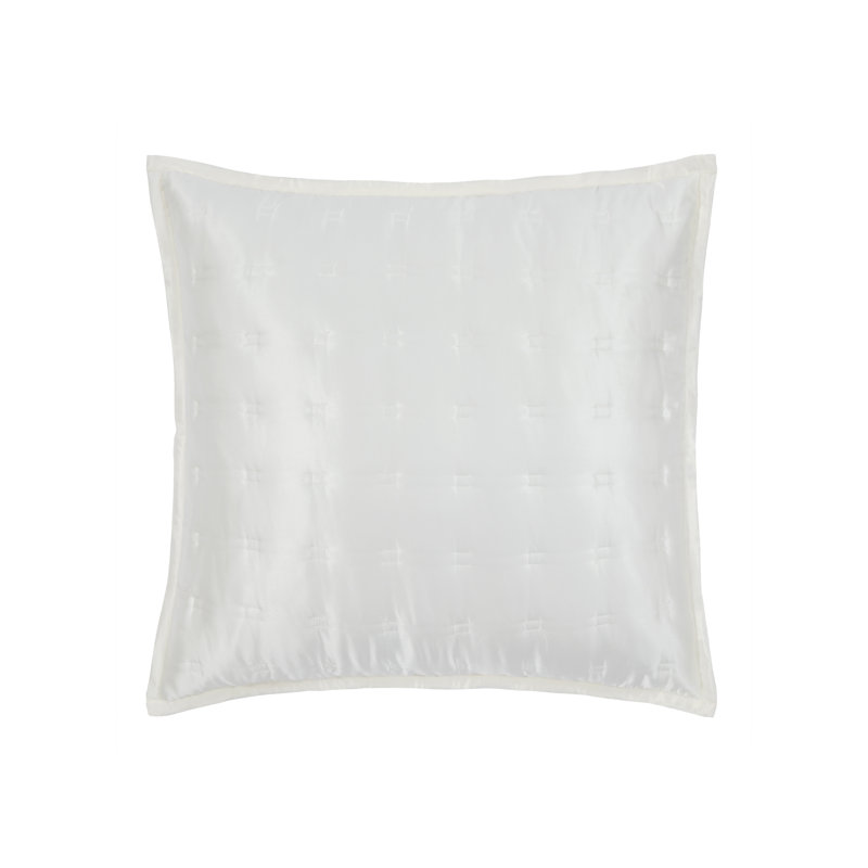 Windsor Silk Euro Pillow Cover, Ivory, 26" x 26"