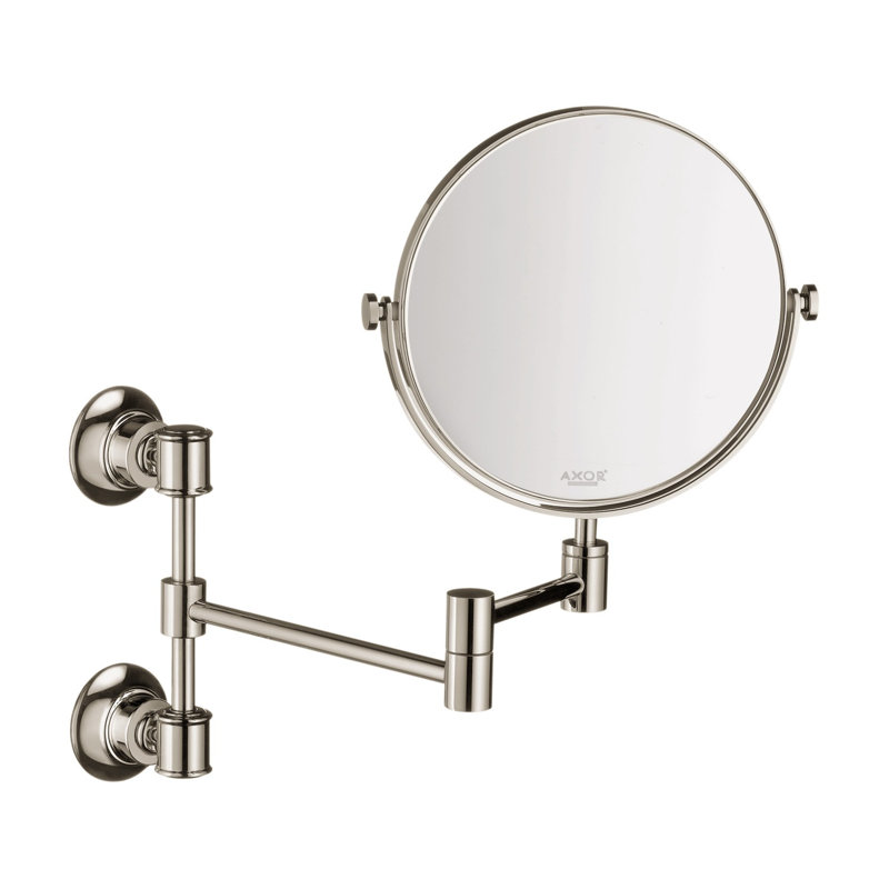 Montreux Flat Metal Wall Mirror, Polished Nickel