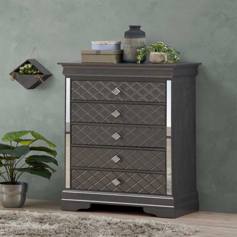 Commode Basic, Gris foncé