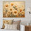 Minimalisme, tournesols beiges efflorescence I sur toile