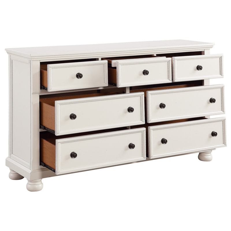 Commode transitionnelle avec 7 tiroirs et plateau à bijoux