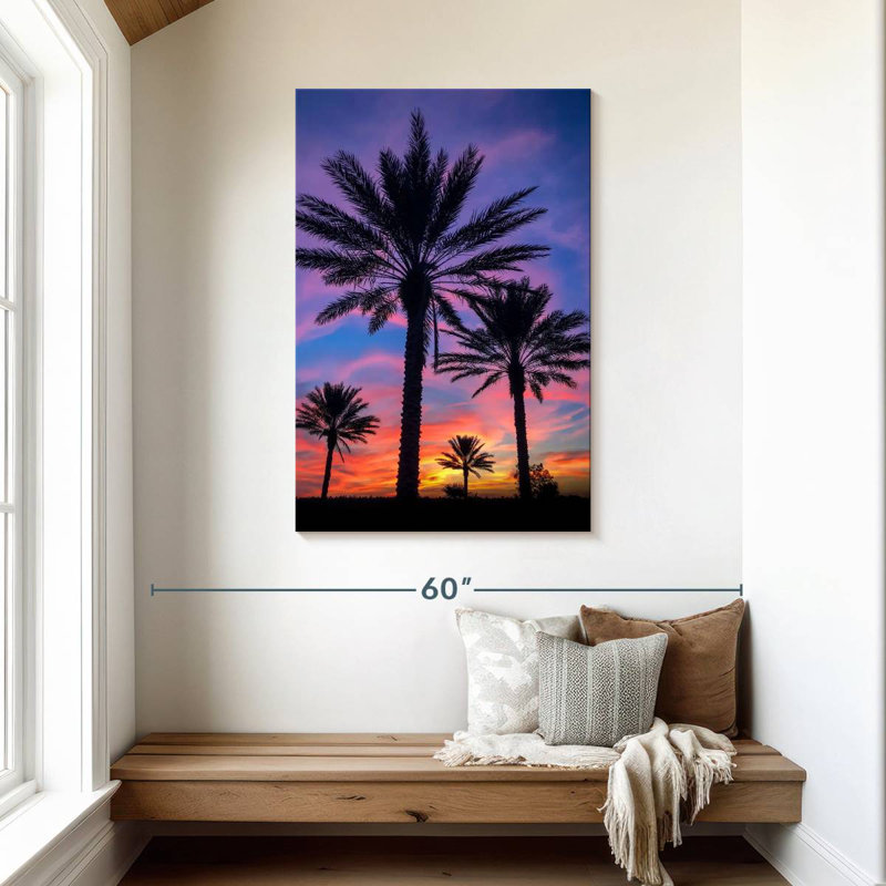 Harnek Dramatic Sunset Palms, 45" H x 30" W