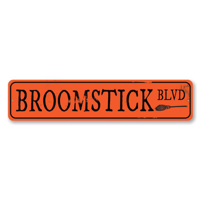Enseigne en métal Broomstick Boulevard