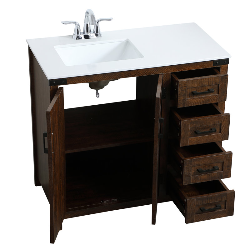 Ensemble de meuble-lavabo simple 36 po Slayton, Espresso