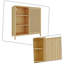 Armoire de rangement moderne moderne écologique en bambou naturel avec range-chaussures et buffets avec tablettes réglables et porte à lattes