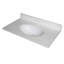 Plateau de meuble-lavabo simple 31 po en blanc avec lavabo