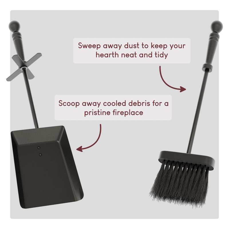 Vida Steel Fireplace Tool Set