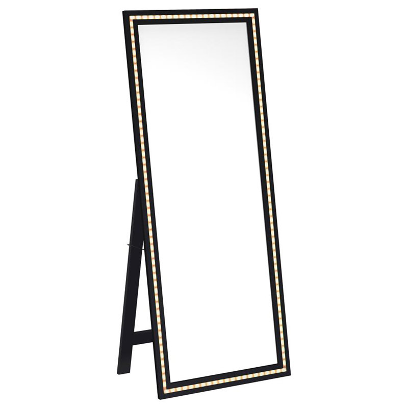 Fiskie Led Standing Mirror, Black