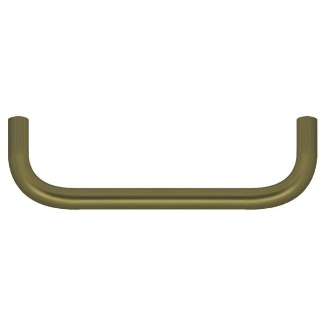 Poignée en laiton antique Deltana, Laiton antique, 4"
