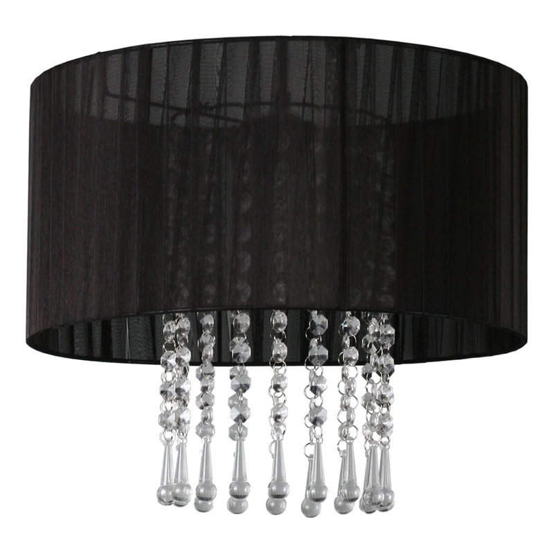 Mila Flush Mount, Black
