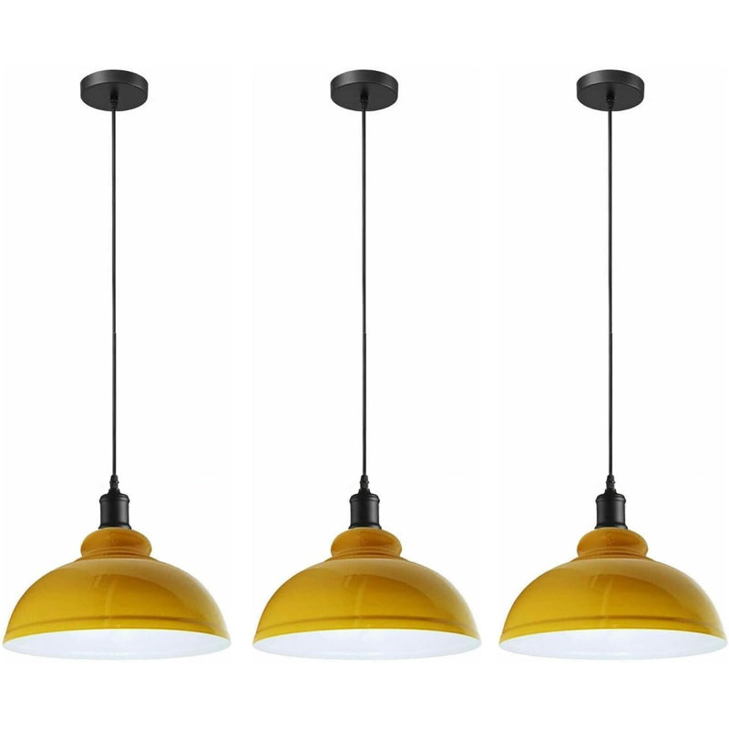 1 - Light Dome Pendant, Yellow