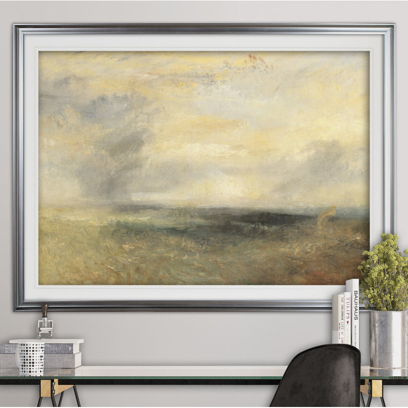 « from the sea », reproduction, Cadre argenté, H 31 po x l 43 po x P 1,5 po