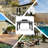 14 x 12 Aluminum Patio Gazebo, Outdoor Metal Hardtop Gazebo with Privacy Curtain and Mosquito Netting-121782981