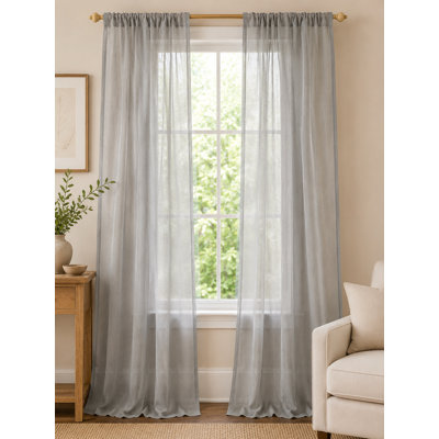 Shaunna Sheer Curtain Single Panel
