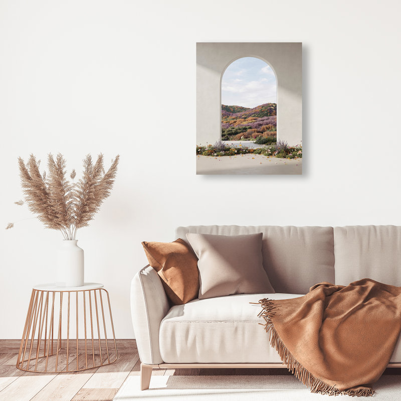 Window to Paradise II Landscape & Nature Canvas Print by Oliver Gal, Black Frame, 16 x 20, 30"H x 36"W, Gallery Wrapped