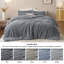 Ensembles d'édredon pour grand lit - 3 pièces de literie en molleton gris moelleux à double face, esthétique rayée confortable pour les chambres modernes et d'invités, décoration intérieure de luxe toutes saisons-100517524-100517525