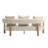 76.5 in. Curved 3 Seater Modern Upholstered Chenille Sofa,Beige