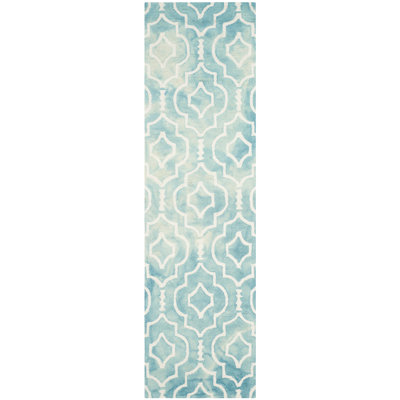 Dip Dye Hand Tufted Wool Geometric Rug