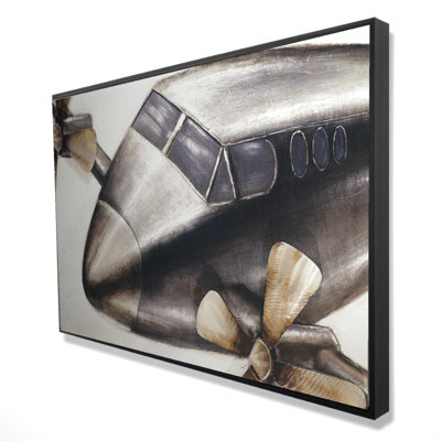 Airplane In Full Flight Print On Canvas