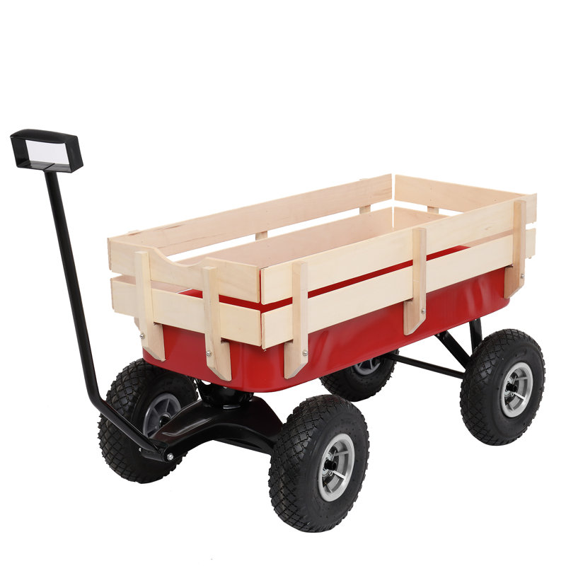 Chariot de jardin avec clôture et roues