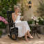 Chaise berçante en bois noir-160035854