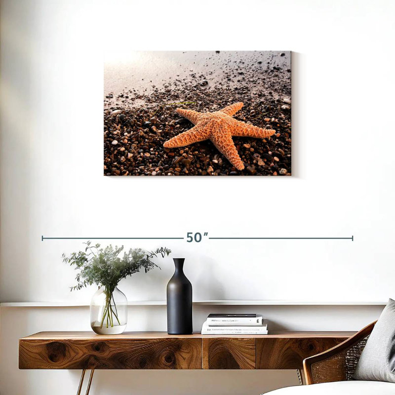 Orange Starfish, 20" H x 30" W