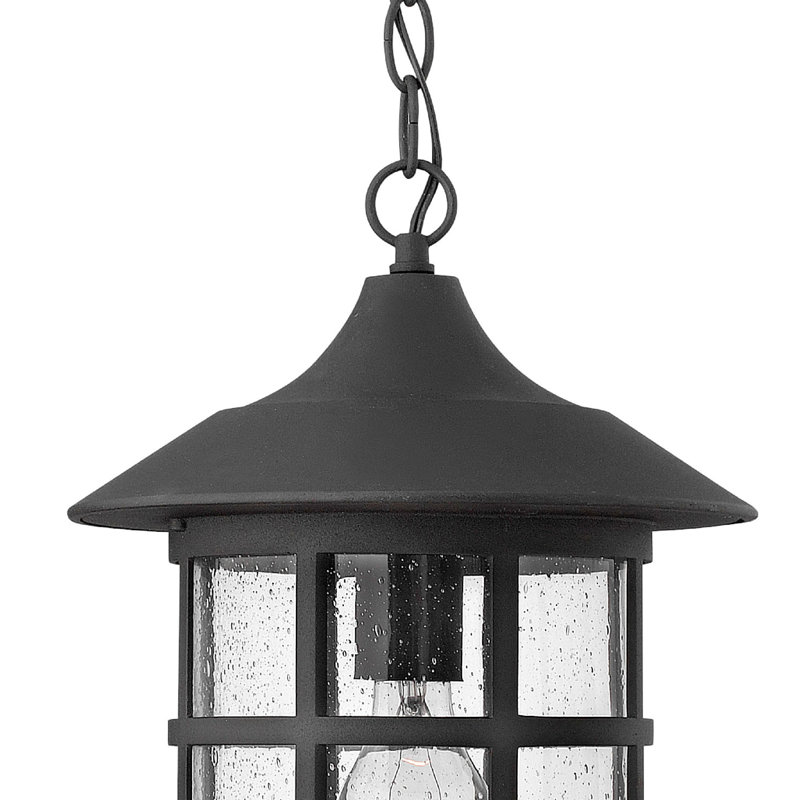Freeport 1-Light Outdoor Hanging Lantern, Black, Incandescent