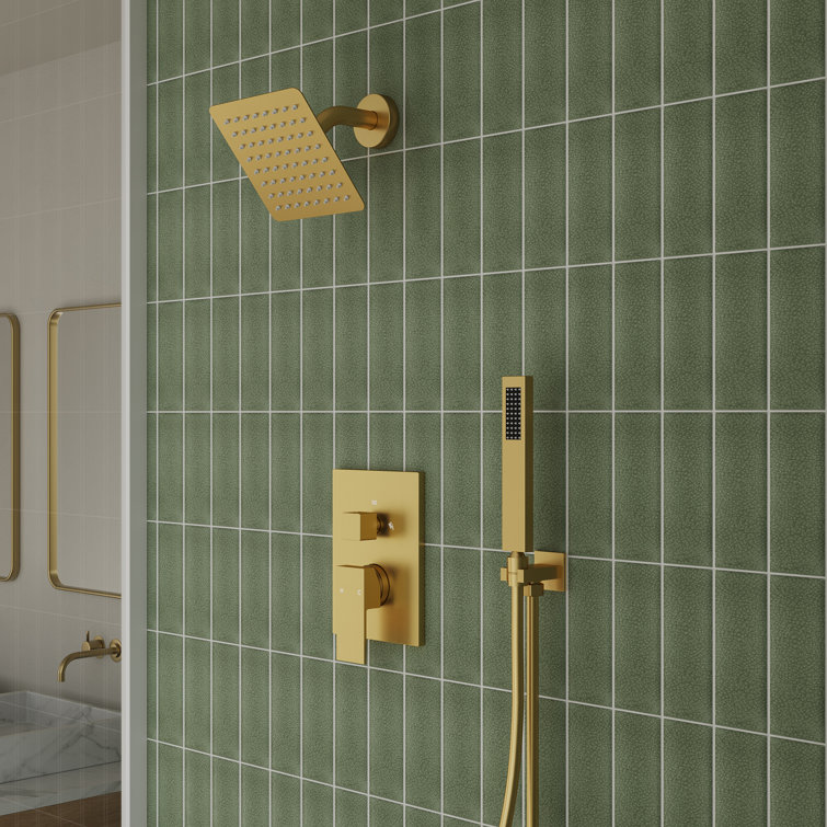 Dual-Function Shower Faucet Set, Pressure-Balanced Shower System with Handheld Spray