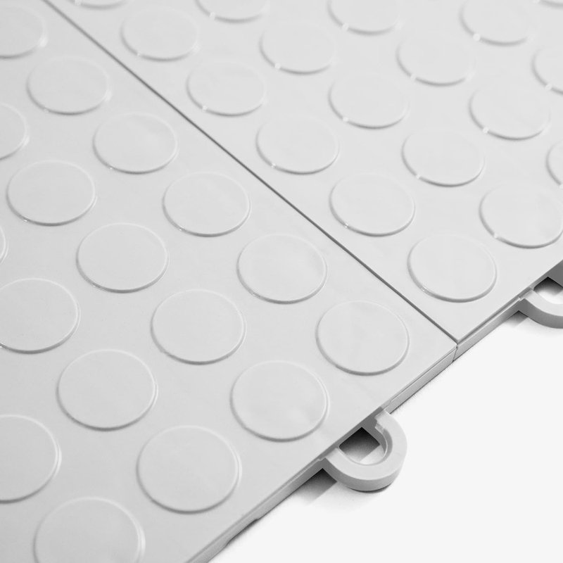 Carrelage de plancher de garage 12" x 12" en monnaie nitro, Blanc arctique