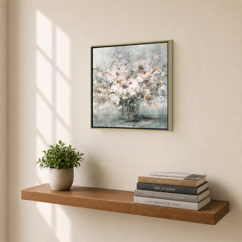 «Lovely Bouquet» par Carol Robinson - Impression sur toile, 28" H x 28" W, Champagne